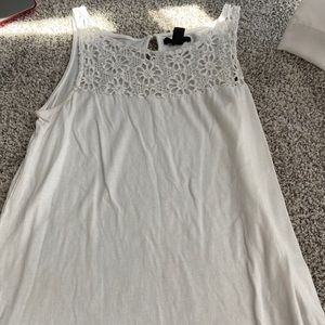 White lace tank top